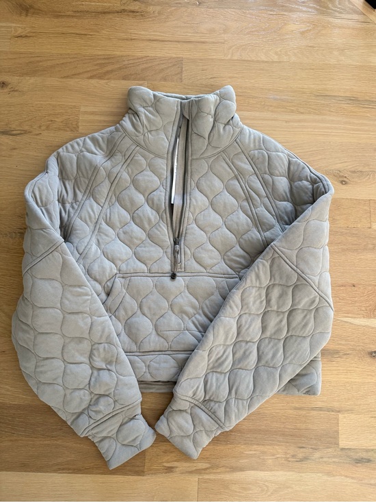 lululemon athletica Sweaters - lululemon athletica Quilted Cowl Neck Pullover - Light Gray